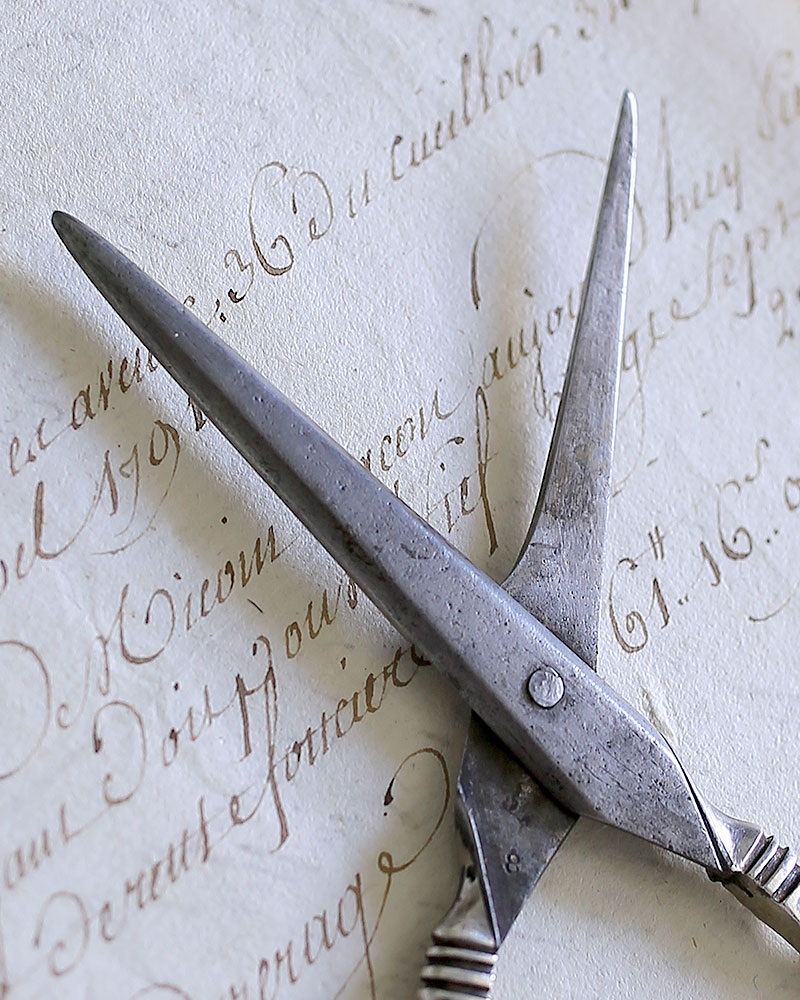 French 19th Leneuf Victor Antique Sterling Silver Grape Cutter - Other - Other Metals Silver
